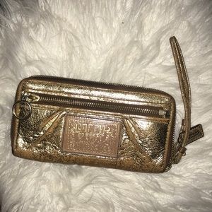 Gold Coach Poppy Wallet/Wristlet